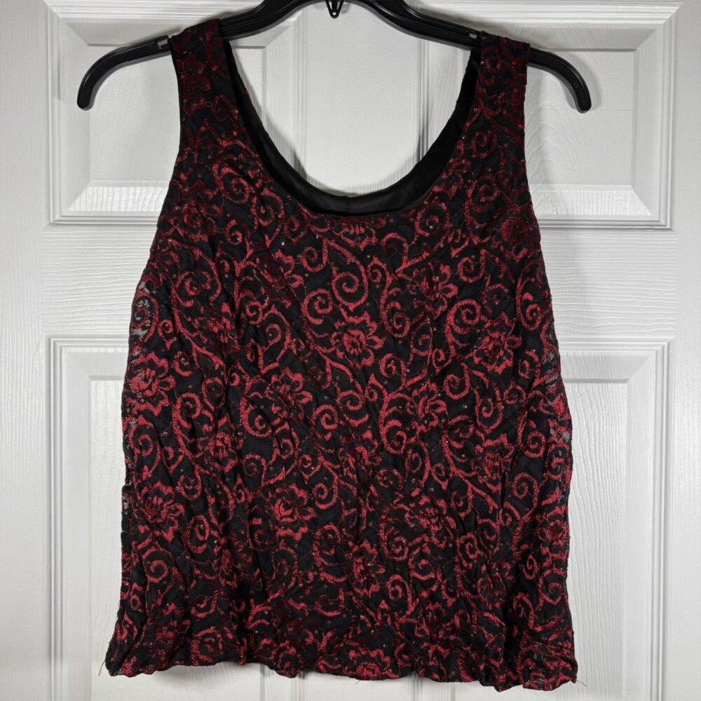 Vintage Onyx Nite Crop Glitter Tank 1X